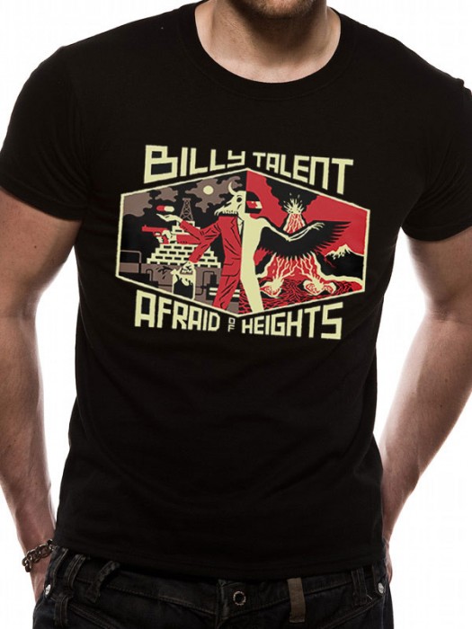 BILLY TALENT T SHIRT Official Merchandise BILLY TALENT - AFRAID OF HEIGHTS (UNISEX)  Black t-shirt